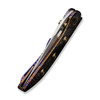 We Knife Attor Integral Frame Lock Folding Knife - 3.55" CPM-20CV Polished Bead Blasted Modified Persian Blade, Flamed One-Piece Titanium Handle - WE23037-2