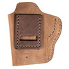 Uncle Mikes Inside Waistband Leather Holster - Size 3, Fits Most Medium Frame Autos (3" 1911/Bersa Thunder/Glock 42/43/Sig 365/Hellcat/Taurus Gx4), Leather, Metal Clip, Ambidextrous, Brown