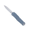 CobraTec Knives Small FS-X Gen II AUTO OTF - 2.75" D2 Dagger Point Blade, Gray Aluminum Handles
