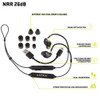 Allen Company ULTRX Bionic Fuse Bluetooth Around the Neck Earbuds - NRR 19-30 dB, Bluetooth 5.3, Rechargeable, Black