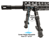 Leaper's Inc - UTG Recon Flex M-LOK or KeyMod Bipod - 6"-8" Height, Black Finish