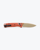 Benchmade 535TN-10 Bugout AXIS Folding Knife - 3.24" S30V Desert Verde Cerakote Plain Blade, Rust Orange Grivory Handles