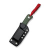 CIVIVI Knives Baby Banter Pocket Fixed Blade - 2.39" Nitro-V Stonewashed Drop Point Blade, Green Canvas Micarta Handles, Kydex Sheath and IWB Clip - C23045-2