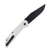 CobraTec Knives Naja Auto Folding Knife - 3.5" Black D2 Drop Point Blade, Lunar Gray G10 Handles