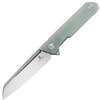Bestech Knives Bestechman Dundee Flipper Knife - 3.35" MagnaCut Gray PVD Clip Point Blade, Jade G10 Handles, Liner Lock - BMK01U