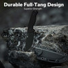 CIVIVI Knives Timberbark Fixed Blade Knife - 3.2" 14C28N Black Stonewashed Drop Point Blade, Black G10 Handles, Kydex Sheath - C23094-1