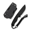 CIVIVI Knives Timberbark Fixed Blade Knife - 3.2" 14C28N Black Stonewashed Drop Point Blade, Black G10 Handles, Kydex Sheath - C23094-1