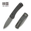 We Knife Company Dutch Bushcraft Knives NightBlade Folding Knife - 2.98" CPM-20CV Gray Stonewashed Drop Point Blade, Tiger Stripe Flamed Titanium Handles, Reversible Clip, Crossbar Lock - WE22046-3