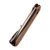 Civivi Elementum Button Lock Folding Knife - 3.47" Sandvik 14C28N Stonewashed Blade, Brown Micarta Handles - C2103D