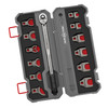 Real Avid AVMF13WS 13-PC AR15 Crowfoot Master Wrench Set