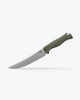 Benchmade Hunt Meatcrafter Fixed Blade Knife - 6.09" CPM-154 Stonewashed Trailing Point Blade, Dark Olive Santoprene Handles, Boltaron Sheath - 15500-04