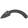 KA-BAR 1494 TDI Ladyfinger Fixed Blade Knife - 1.875" AUS-8A Black Plain Blade, Black Zytel Handles, Hard Plastic Sheath