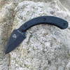KA-BAR 1494 TDI Ladyfinger Fixed Blade Knife - 1.875" AUS-8A Black Plain Blade, Black Zytel Handles, Hard Plastic Sheath