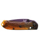 Benchmade SHOT Show 2025 Limited Edition 565PL-2501 Mini Freek Folding Knife 3" CPM-M4 Amethyst Cerakote Drop Point Plain Blade, Amber ULTEM Handles, AXIS/Crossbar Lock