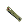CobraTec Knives Legacy Crossbar Lock Folding Knife - 3.5" D2 Drop Point Black Coated Blade, OD Green Aluminum Diamond Pattern Handles