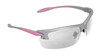 Radians PG0810CS Ladies Range Eyewear Women Clear Lens Gray with Coral Accents Frame
