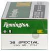 Remington Ammunition 23730 UMC 38 Special 130 gr Full Metal Jacket (FMJ) 50 Bx