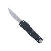 CobraTec Knives Small FS-X Gen III OTF Knife - 2.75" D2 Drop Point Blade, Black Aluminum Handles