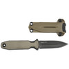 SOG Knives Pentagon FX Covert Fixed Blade - FDE - S35VN Black Double Edge Dagger, Black G10 Handles, Kydex Sheath