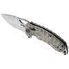 SOG Knives Kiku XR Folding Knife - 3" CTS-XHP Satin Plain Blade, Natural Linen Micarta Handles - XR Lock