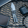 SOG Knives Ultra XR Graphite - Ultralight EDC Knife -  2.8" Graphite TiNi Blade, Carbon Fiber Handles, Titanium Money Clip