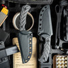 Toor Knives Mullet S Fixed Blade - 4.0" CPM-M4 Phantom Gray Blade, Black G10 Handles, Black Kydex Sheath