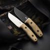Circadian Clip Point EDC Fixed Blade - 3.28" CPM-MagnaCut Clip Point Black Blade, Green Canvas Micarta Handles, Black Kydex Sheath