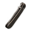 We Knife Qubit Button Lock Folding Knife - 3.2" CPM-20CV Stonewashed Drop Point Blade, Tiger Stripe Flamed Titanium Handles - WE22030F-4