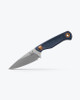 Benchmade Dacian Pocket Fixed Blade Knife - 3.54" CPM-MagnaCut Satin Spear Point Blade, Blue Denim Micarta Handles, Leather Sheath - 203-04
