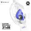 Decibullz Custom Molded Earplugs 31dB NRR - Blue