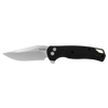 Kershaw 1429 Runoff Button Lock KVT Flipper Knife - 3.1" Satin Clip Point Blade, Black Glass-Filled Nylon Handles, Reversible Clip