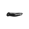 Kershaw 1845ST Shoreline Assisted Liner Lock Flipper Knife - 3" Stonewashed Drop Point Combo Blade, Black Glass-Reinforced Nylon Handles, Reversible Clip
