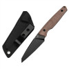 Tenable Knives Parr Outdoor Fixed Blade Knife - 3.12" Blackwash 14C28N Blade, Brown Micarta Handle - G011B4