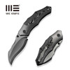 We Knife Co Orc Boss Liner Lock Folding Knife - 3.82" CPM-20CV Polished Gray Compound Hawkbill Blade and Bolstered Titanium Handles with Aluminum Foil Carbon Fiber Scales - WE24042-3