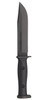 KA-BAR 1310 Slabby Fixed Blade Knife - 6.86" 1095 Cro-Van Clip Point Blade, Black GFN Handles, Celcon Sheath