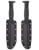 KA-BAR 1310 Slabby Fixed Blade Knife - 6.86" 1095 Cro-Van Clip Point Blade, Black GFN Handles, Celcon Sheath
