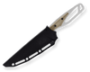Buck BU636GRS PakLite Processor Pro Fixed Blade Knife - 5.25" S35VN Stonewashed Trailing Point Blade, Skeletonized Steel Handle with Green Canvas Micarta Handle Slabs, Polypropylene Sheath - 13513