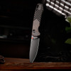 Travisa Dragonfly-Cu Axis Lock EDC Folding Pocket Knife - 2.99'' 14C28N Steel Stonewashed Blade, Copper Handle