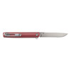 CRKT Ken Onion Stylus Assisted Flipper Knife - 3.18" Sandvik 12C27 Satin Plain Blade, Maroon Aluminum Handles