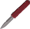 Guardian Tactical 035 Recon G2 OTF Knife - 3.5" CPM-Magnacut Stonewashed Spear Point Blade, Red Aluminum Handles