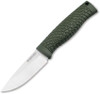 Boker Bronco Mini Fixed Blade Knife - 3.5" CPM-3V Two-Tone Stonewashed Drop Point Blade, Green TPE Handles, Kydex Sheath - 121501
