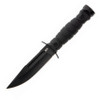 Smith & Wesson M&P Specials Ops Fixed Blade Knife - 5" Black Bowie Blade, Rubberized Polymer Handles, Hard Synthetic Sheath - 1122583