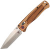 CobraTec Knives Zebrawood Bar Lock Folding Knife - 3.0" D2 Tanto Satin Blade, Aluminum Body with Zebrawood Scales