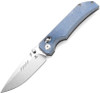 Tenable Knives Eaglestrike Crossbar Lock Folding Knife - 3.73" Nitro-V Satin Drop Point Blade, Blue Micarta Handles - T1095V1