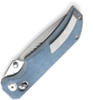 Tenable Knives Eaglestrike Crossbar Lock Folding Knife - 3.73" Nitro-V Satin Drop Point Blade, Blue Micarta Handles - T1095V1