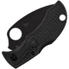 Spyderco Manbug Folding Knife - 1.97" VG10 Black TiCN Wharncliffe Serrated Blade, Black FRN Handles, Lockback - MBKWSBK