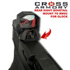 Cross Armory Rear Sight Dove Tail to RMSc Mount Adapter for Glock with Front & Rear Sights and Install Tools