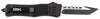 Steel River Knives Spartan OTF Knife - 3.75" 440C Two-Tone Tant Blade, Black Aluminum Zinc Alloy Handle