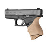 Hogue OverMolded Rubber Grip Extension Base Pads for 6 Round Glock 43 Magazines - FDE
