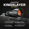 Swampfox Optics Kingslayer Micro Reflex Sight 1x22 Green Dot 3MOA - RMR Footprint, Black Finsh